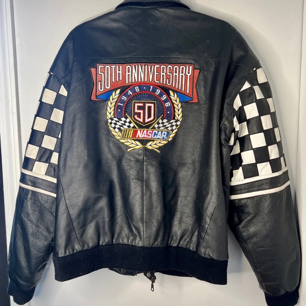 Vintage NASCAR 50th Anniversary Leather Jacket
